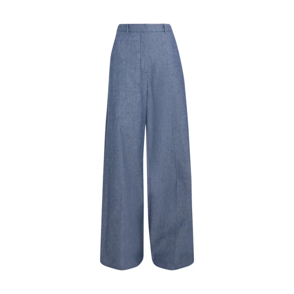 Safiyaa Touca Trouser In Blue Blend -  - Demi-Couture Evening Wear at Coveti