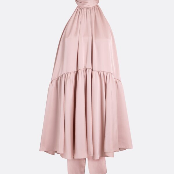 Safiyaa Zeila Mini Dress In Ballet Pink -  - Demi-Couture Evening Wear at Coveti