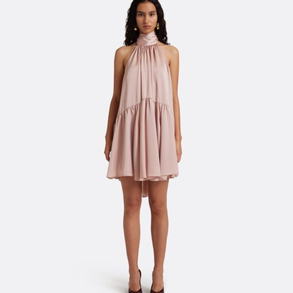 Safiyaa Zeila Mini Dress In Ballet Pink -  - Demi-Couture Evening Wear at Coveti