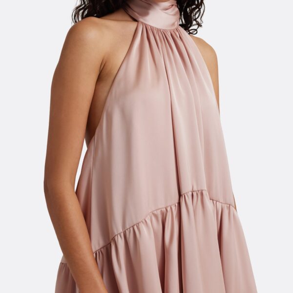 Safiyaa Zeila Mini Dress In Ballet Pink -  - Demi-Couture Evening Wear at Coveti