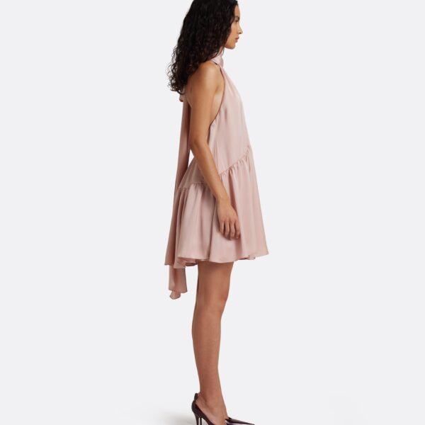 Safiyaa Zeila Mini Dress In Ballet Pink -  - Demi-Couture Evening Wear at Coveti