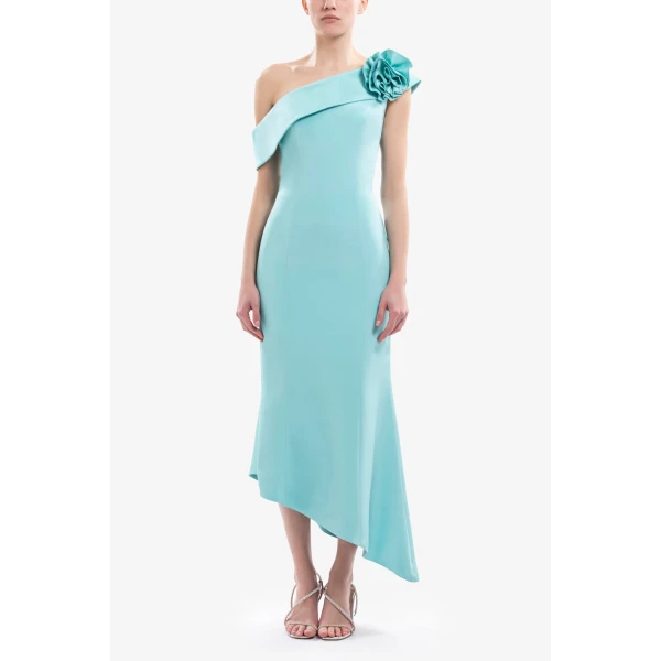 Saiid Kobeisy Asymmetrical Midi Dress, view 2