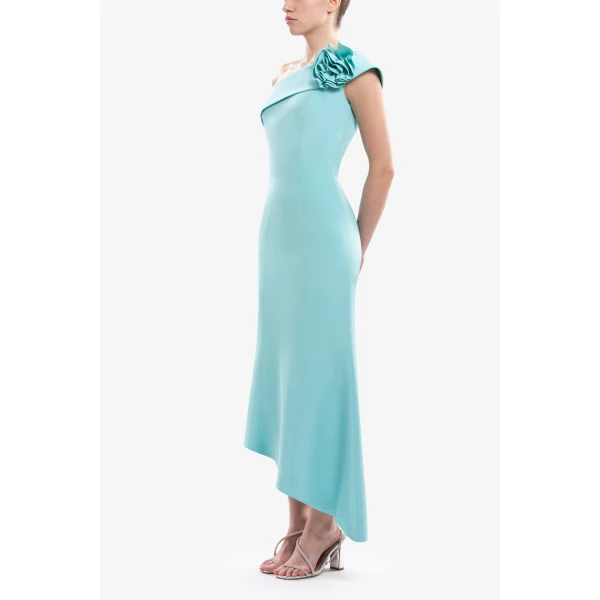 Saiid Kobeisy Asymmetrical Midi Dress, view 6