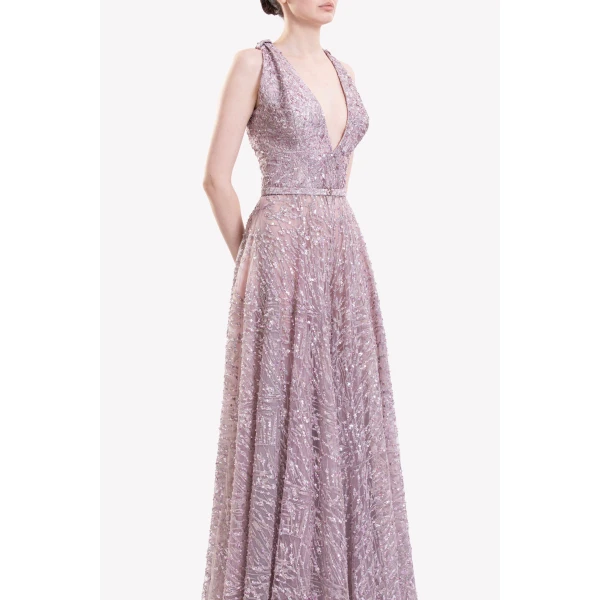 Saiid Kobeisy Brocade Dress, view 4