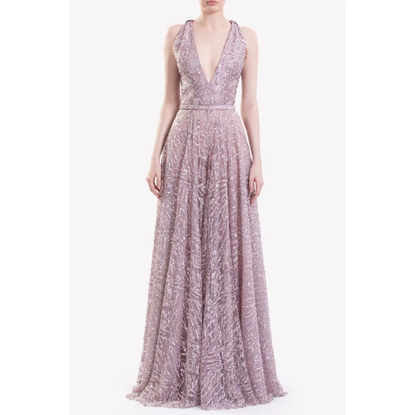 Saiid Kobeisy Brocade Dress, view 5