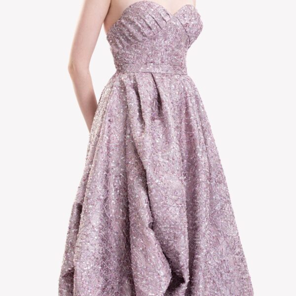 Brocade High-Low Dress - Image 6