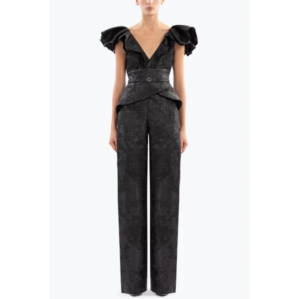 Saiid Kobeisy Brocade Jumpsuit, view 2