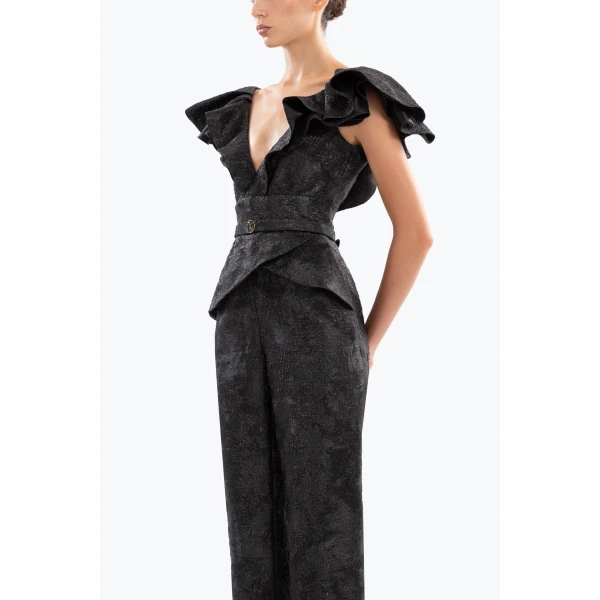 Saiid Kobeisy Brocade Jumpsuit, view 6
