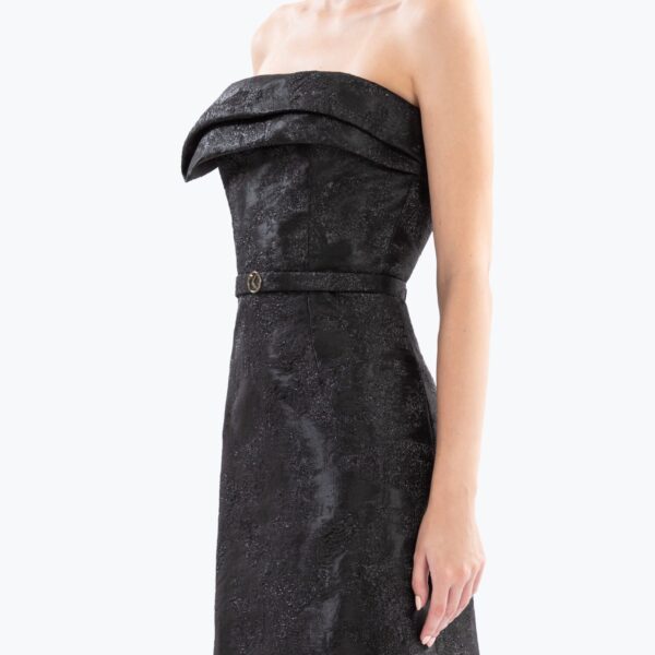 Brocade Long Fitted Dress - Image 6
