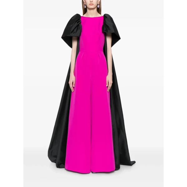 Saiid Kobeisy Cape Detail Wide Leg Jumpsuit, view 2