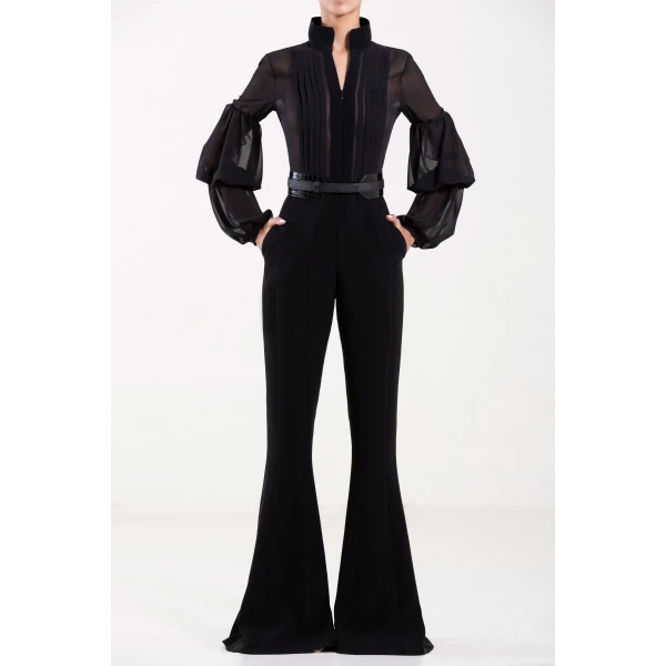 Saiid Kobeisy Crepe Jumpsuit, view 2