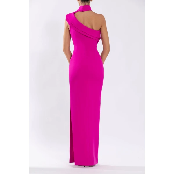 Saiid Kobeisy Crepe Off-Shoulder Dress With Beading, view 3