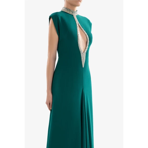 Crystal Embellished Long Dress - Image 6