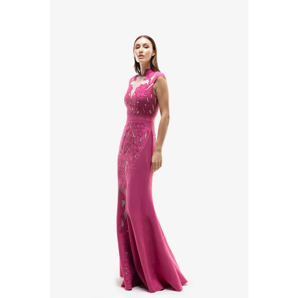 Saiid Kobeisy Cut-Out Linen Dress, view 2