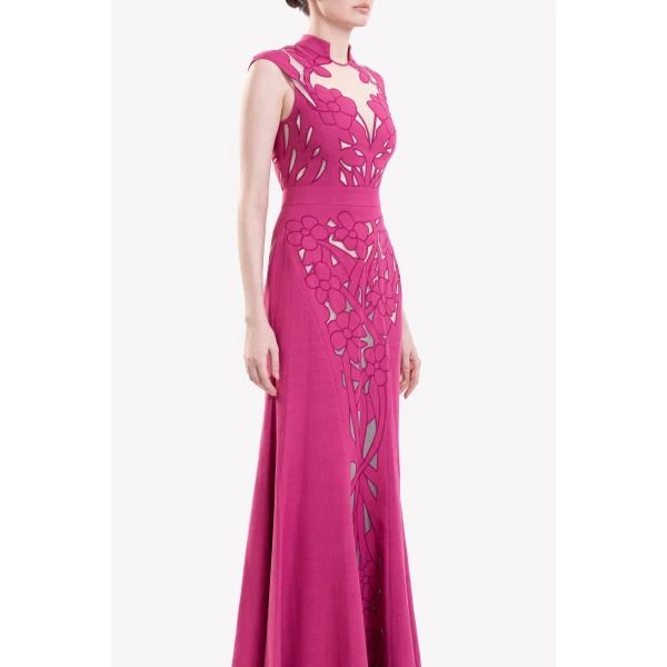 Saiid Kobeisy Cut-Out Linen Dress, view 6