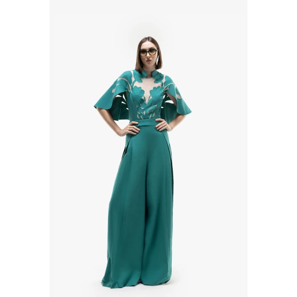 Saiid Kobeisy Cut-Out Linen Jumpsuit, view 2