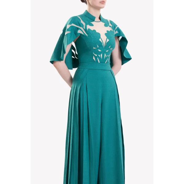 Saiid Kobeisy Cut-Out Linen Jumpsuit, view 6