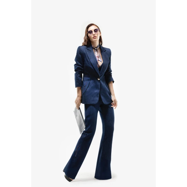 Saiid Kobeisy Denim Tailored Jacket, view 5