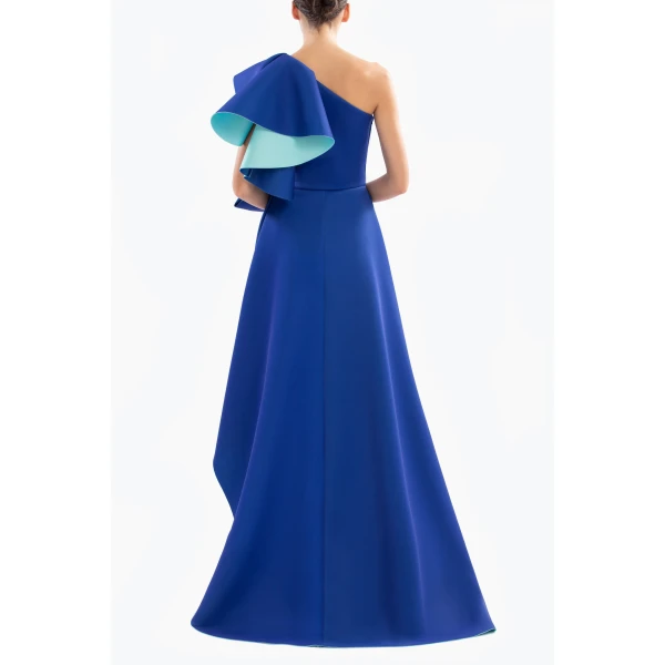 Saiid Kobeisy Double Faced Scuba Long Dress, view 3