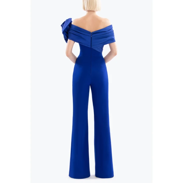 Saiid Kobeisy Draped Bow Jumpsuit, view 3