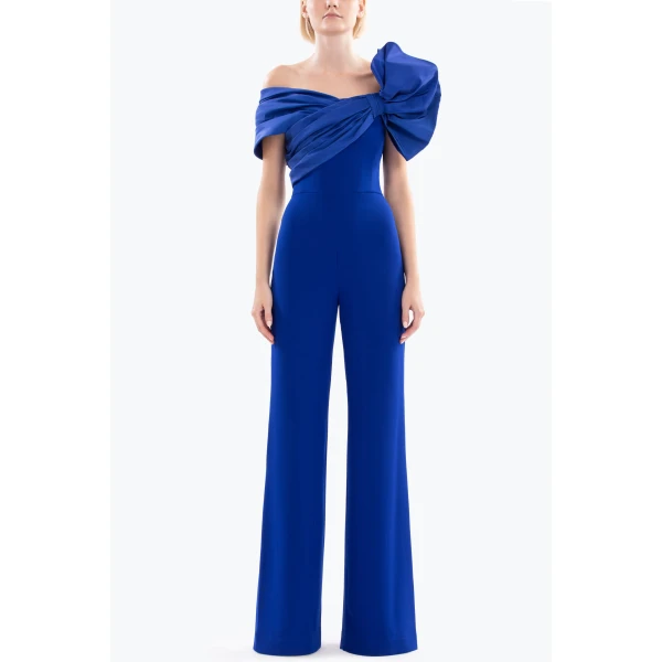Saiid Kobeisy Draped Bow Jumpsuit, view 5