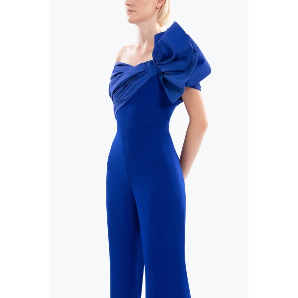 Saiid Kobeisy Draped Bow Jumpsuit, view 6