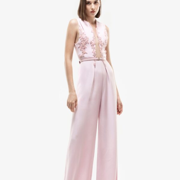 Embellished Crepe Jumpsuit - Image 5