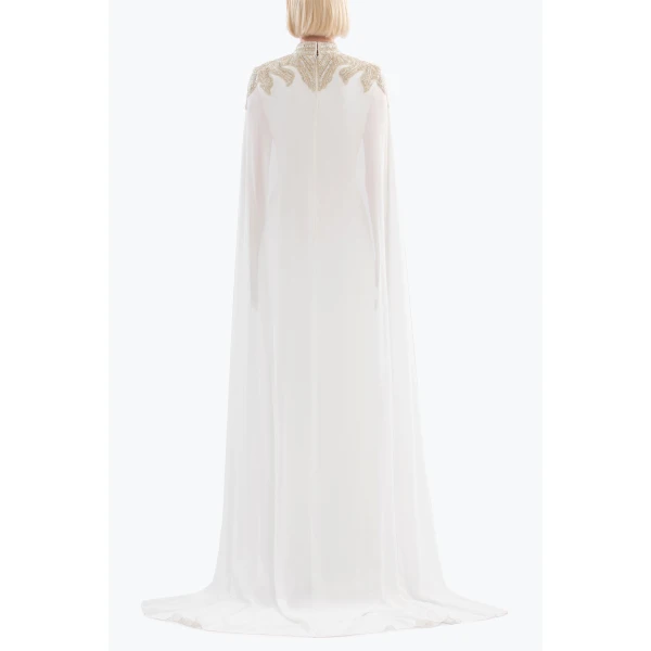 Saiid Kobeisy Embellished Crepe Kaftan, view 3