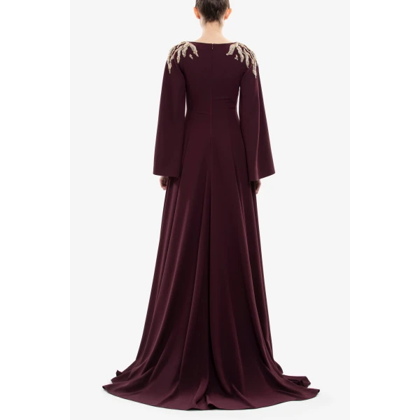Saiid Kobeisy Embellished Crepe Kaftan, view 4