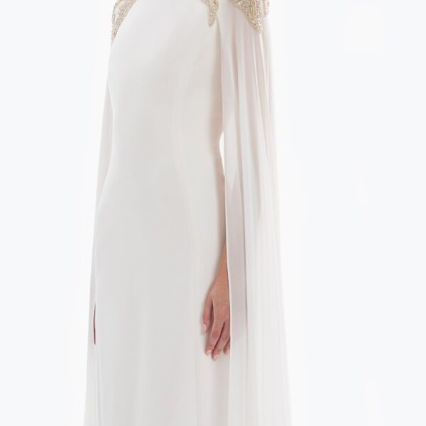 Embellished Crepe Kaftan - Image 6
