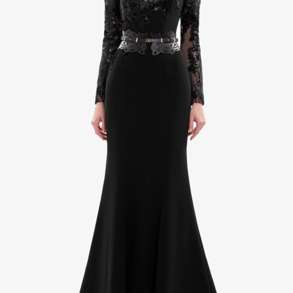 Embroidered Crepe Dress - Image 5