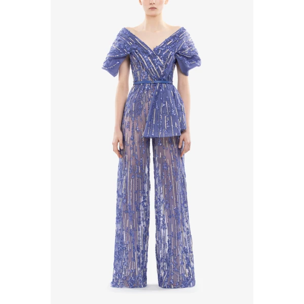 Saiid Kobeisy Embroidered Jumpsuit, view 5