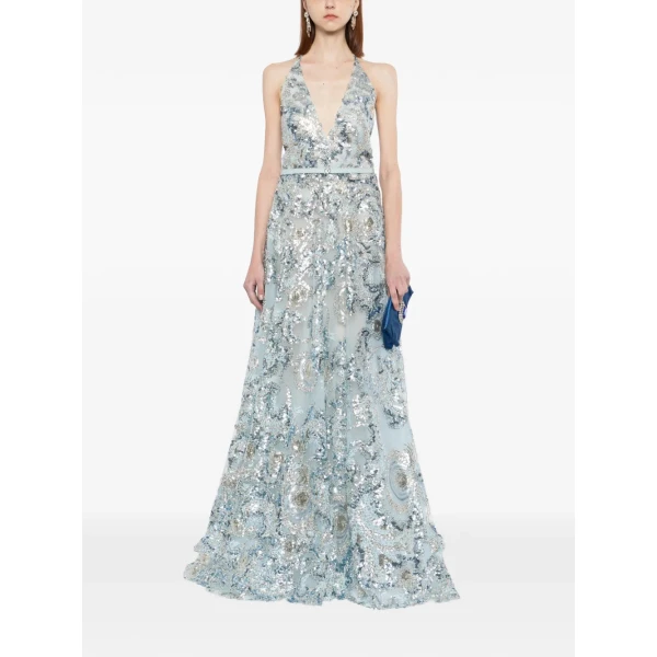 Saiid Kobeisy Embroidered Long Dress, view 2