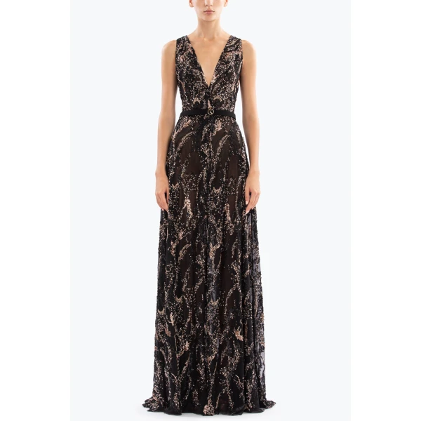 Saiid Kobeisy Embroidered Long Dress, view 2