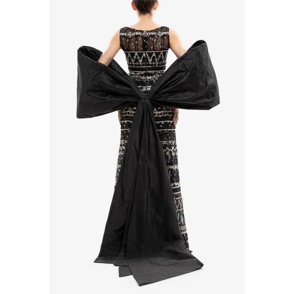Saiid Kobeisy Embroidered Long Dress, view 6