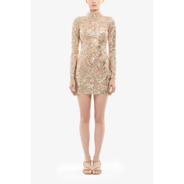 Saiid Kobeisy Embroidered Mini Dress, view 2