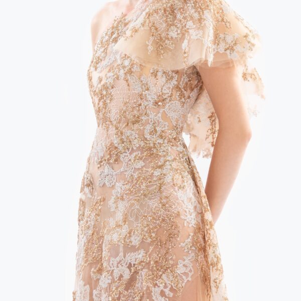 Embroidered One-Shoulder Dress - Image 6