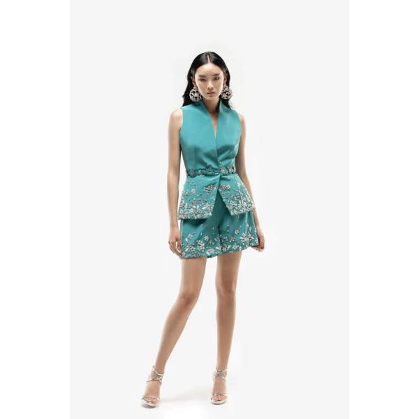 Saiid Kobeisy Embroidered Short, view 5