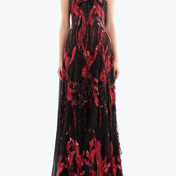 Embroidered Strapless Dress - Image 5