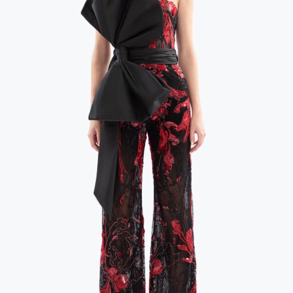 Embroidered Strapless Jumpsuit - Image 5