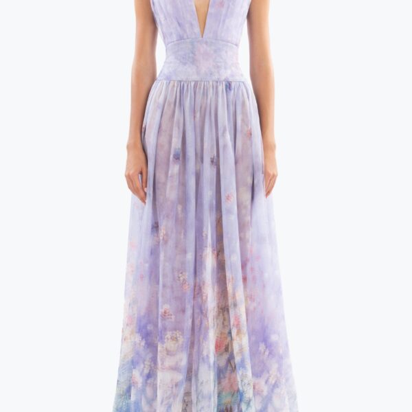 Floral Printed Long Dress - Image 5