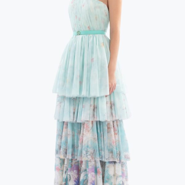 Floral Printed One-Shoulder Dress - Image 6