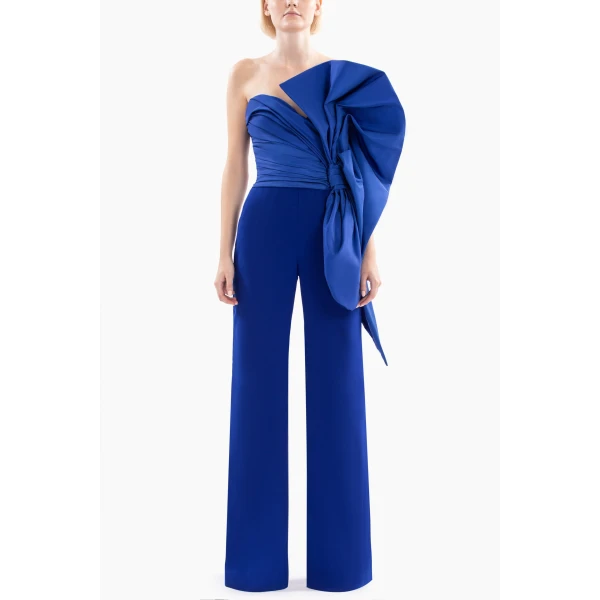 Saiid Kobeisy Jumpsuit With Voluminous Taffeta Bow, view 5