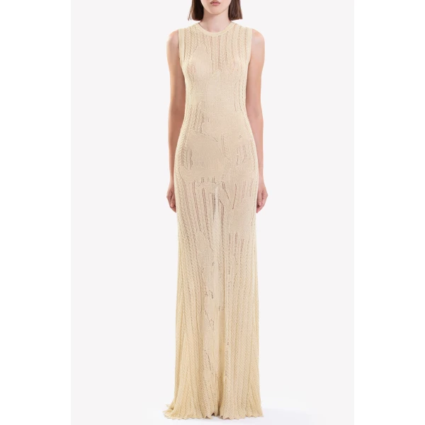 Saiid Kobeisy Knit Floral Dress, view 3