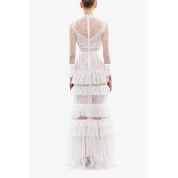 Saiid Kobeisy Lace Long Dress, view 3