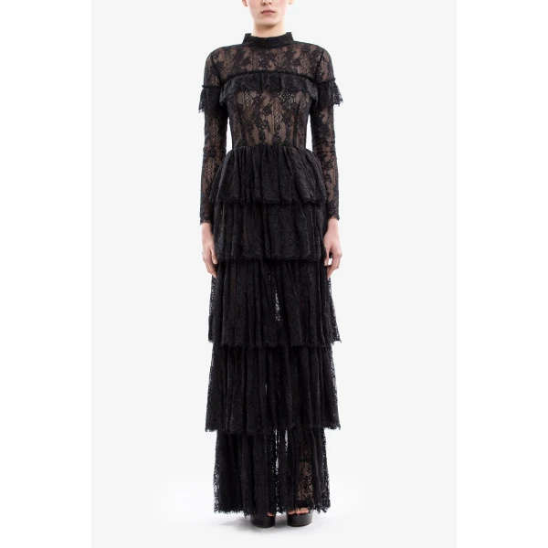 Saiid Kobeisy Lace Long Dress, view 5