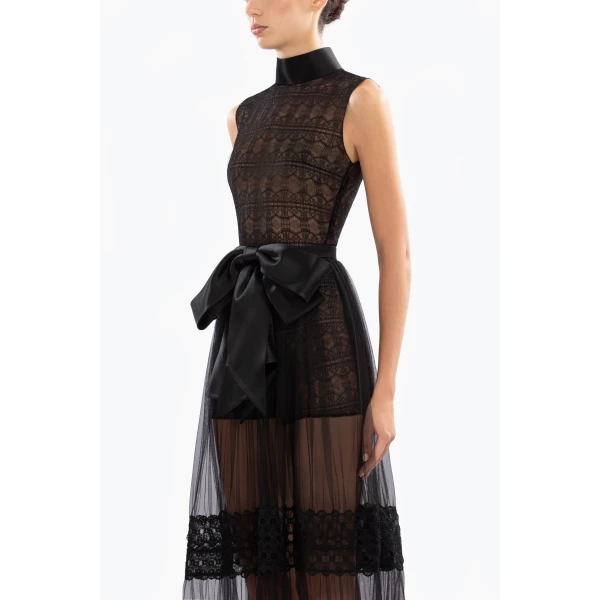 Saiid Kobeisy Lace Long Dress, view 6