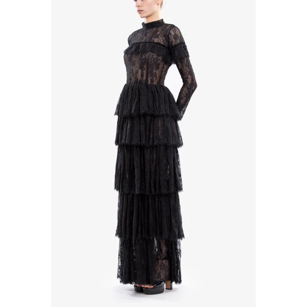 Saiid Kobeisy Lace Long Dress, view 6
