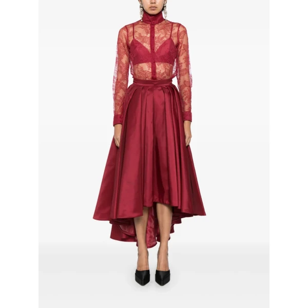 Saiid Kobeisy Lace Pleated Playsuit, view 5