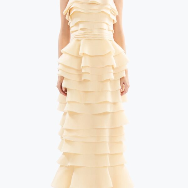 Layered Organza Long Dress - Image 5